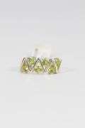 Sterling Silver Natural Peridot Gemstone Ring Size 8