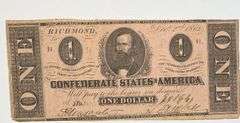 $1 Dec 2 1862 Series CSA Note