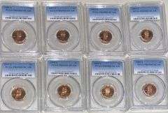 8 PCGS PR 69 Red Deep Cameo Memorial Lincoln Cents