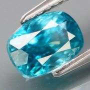 Glittering 2.07ct diamond luster London blue Zircon