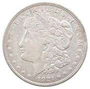 1921 Morgan Silver Dollar Clipped Planchet ERROR