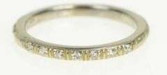 18K White Gold Art Deco Classic Diamond Wedding Band Ring