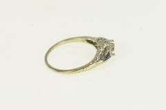 18K White Gold Art Deco Filigree Engagement Setting Ring
