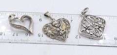 Group lot of vintage 925 sterling silver pendants