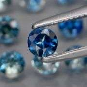 Heated only! 4.11ct diamond cut Australian Sapphire set