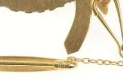 14K Yellow Gold Victorian Enamel Sword Rapier Chain Pin/Brooch