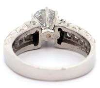 1.75ctw Round and Princess Diamond Invisible Set Straight Engagement Ring in Platinum