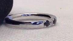 STUNNING AND ELEGANT 14K WHITE GOLD SAPPHIRE AND DIAMOND BAND