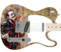 U2 Bono Autographed Fender Signed 1/1 Custom Painting Art Graphics Photo Guitar ACOA