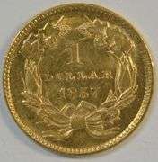 Super nice BU 1857 US Type 3 $1 Gold Piece