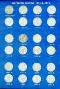 Very Nice Album of 71 Jefferson Nickels 1938-1964-D w/War Nickels
