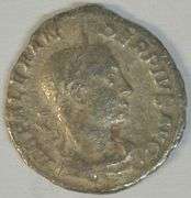 Lower grade Severus Alexander Roman Silver Denarius, 222-235 AD