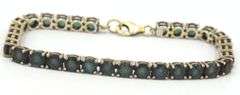 Vintage 925 sterling silver round brilliant cut cubic zirconia tennis bracelet