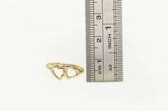 10K Yellow Gold Interlocking Heart Love Symbol Bond Ring