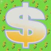 Dollar Sign (Green Bold) by Steve Kaufman