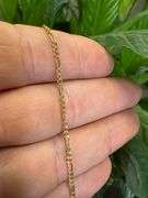 14k Yellow Gold-Hollow Figaro Link Chain 1.9mm Necklace 22"