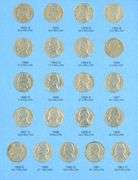 Album of 65 Jefferson Nickels 1938-1961-D w/War Nickels