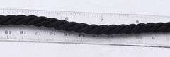 Black braided necklace with Judith Ripka 925 sterling silver clasp