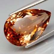 Stunning 12.87ct pear cut Imperial Topaz