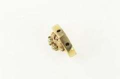 14K Yellow Gold Pearl Bouquet Heart Slide Bracelet Charm/Pendant