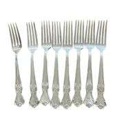Vintage 56 Piece Monogrammed “K” Silverplate Flatware Set From Old Company Plate