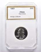 PR69 Deep CAM 1961 Washington Quarter PCI
