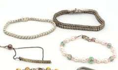 Group lot of 6 Vintage 925 sterling silver bracelets