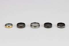 Lot of 5 Tungsten Carbide Rings in Various Sizes