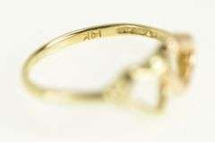 10K Yellow Gold Interlocking Heart Love Symbol Bond Ring
