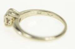 14K White Gold 1950's 0.15 Ct Diamond Solitaire Engagement Ring
