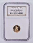 2006-W $5 American Gold Eagle 1/10 Oz Gold PF70 UCAM NGC