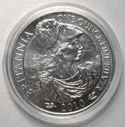 2010 1 Ounce Silver Britannia 2 Pound Coin
