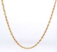 14kt Yellow gold rope chain necklace