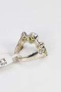 Sterling Silver Natural Peridot Gemstone Ring Size 6