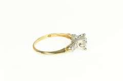 14K Yellow Gold 0.80 Ctw 1940's Diamond Classic Engagement Ring