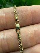 10k Yellow Gold-Hollow Franco Wheat Rope Chain 1.85mm Necklace 18"