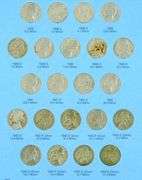 Album of 65 Jefferson Nickels 1938-1961-D w/War Nickels