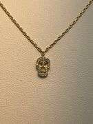 BRAND NEW 14K GOLD AND DIAMOND STATION NECKLACE EWITH DIAMOND THAI BUDHA