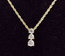 Dazzling 14K Yellow Gold  Pendant Necklace with Diamond Gemstones