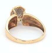 10kt Yellow gold diamond cluster ring