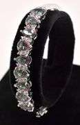 Stunning 6.00CTW Mystic Quartz & 0.85CTW White Topaz Bracelet in Sterling Silver