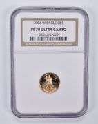 2006-W $5 American Gold Eagle 1/10 Oz Gold PF70 UCAM NGC