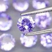 Glittering 2.73ct bright blue violet Tanzanite set