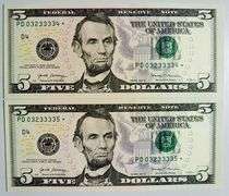 (2) Superb Crisp 2017A $5 Star Notes Cleveland- Consecutive!