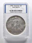 MS70 1993 American Silver Eagle NES