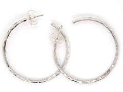Ippolita silver hammered hoop earrings in 925 sterling silver