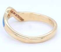 Nahoku Opal Inlay & diamond band in yellow gold