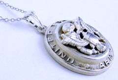 Vintage Sterling Silver U.S. Army Pendant & Chain