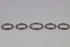 Lot of 16 Titanium Rings Brushed Finish Various Sizes 3mm Bands
