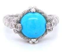 925 Sterling silver Judith Ripka turquoise ring